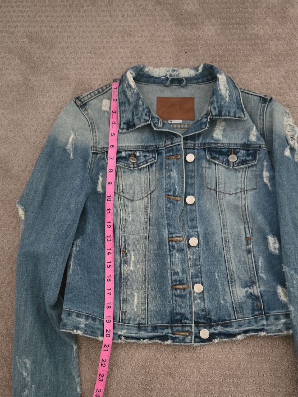 Distressed Denim Jacket - Picture 7 of 8